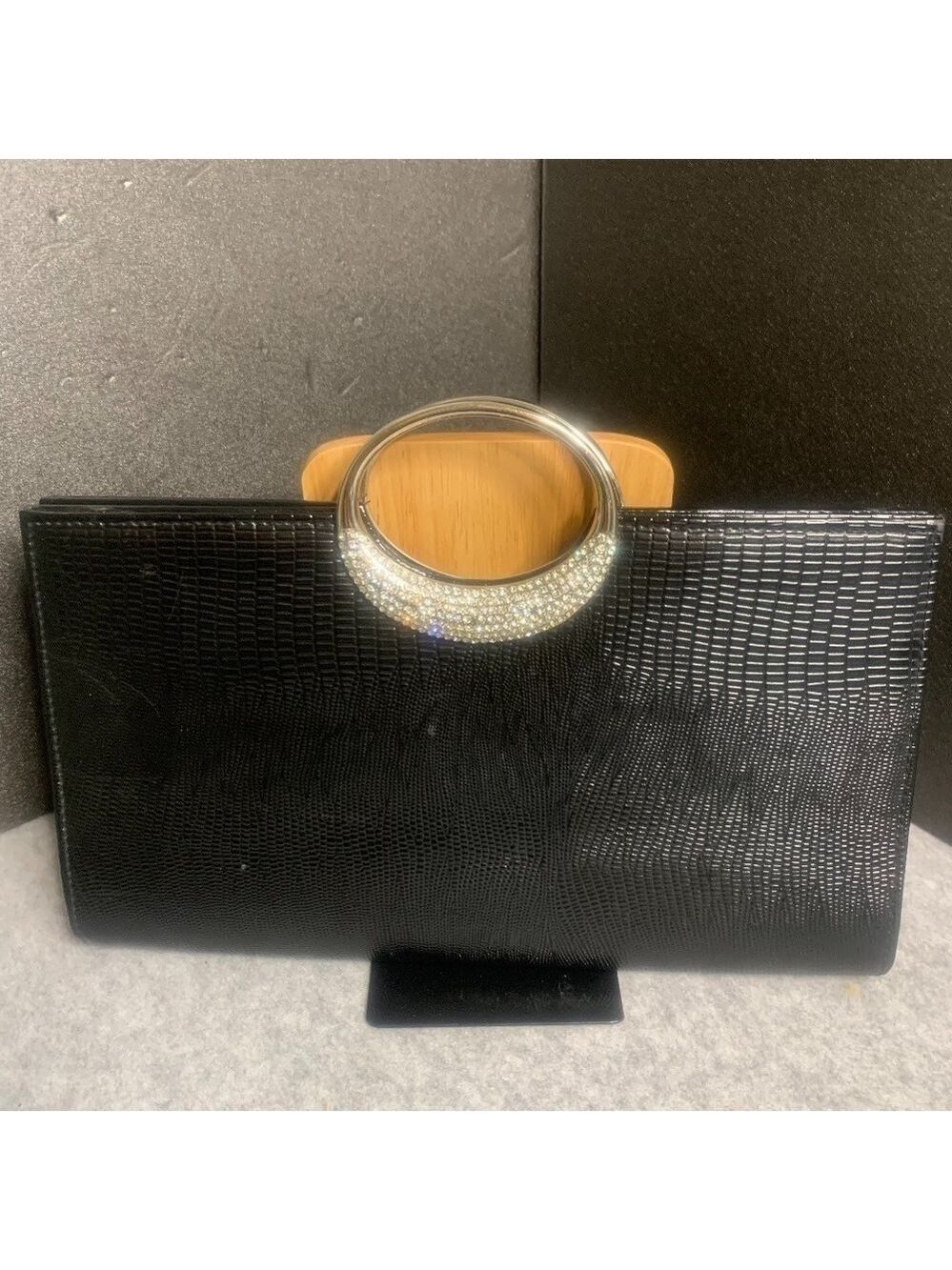 Vintage Clutch Purse with Crystal Embellishments J Francis Great Condition.